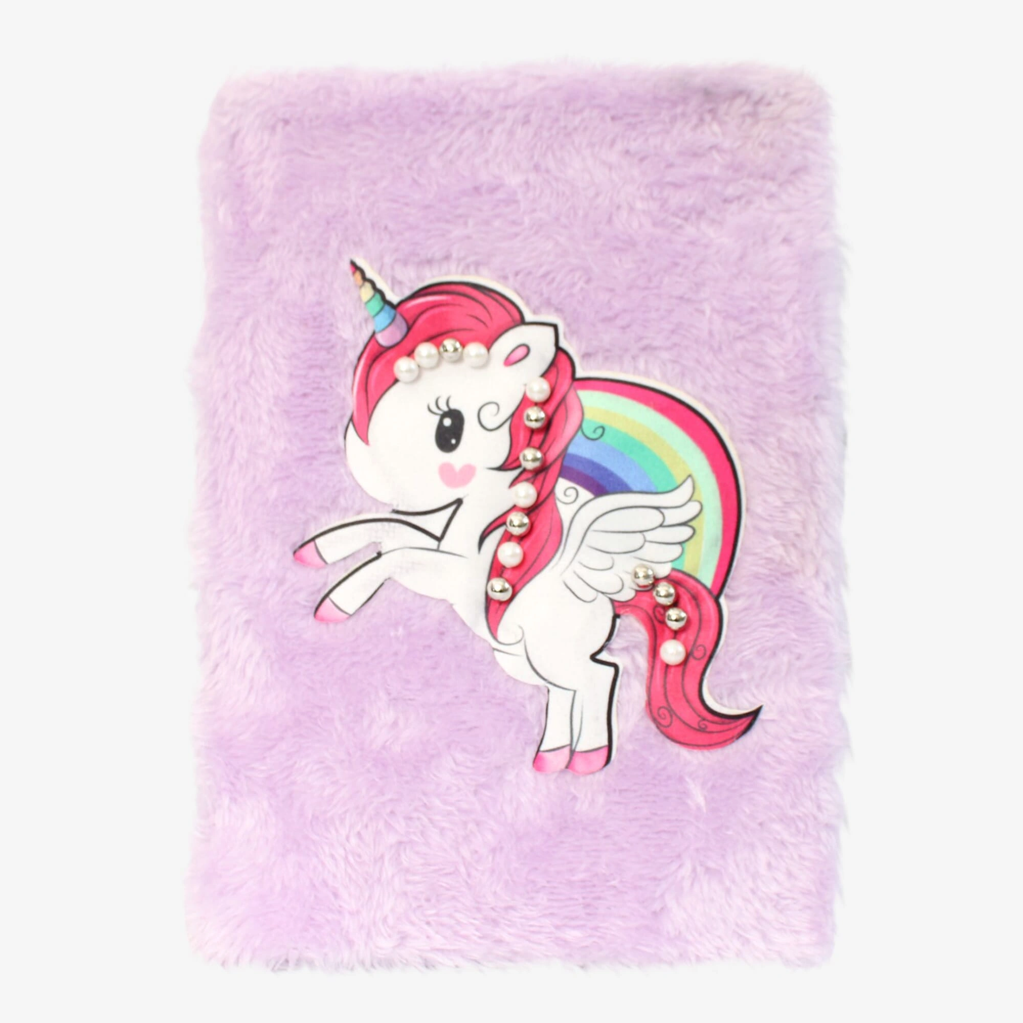 Light Purple Unicorn Fur Cover Note Book