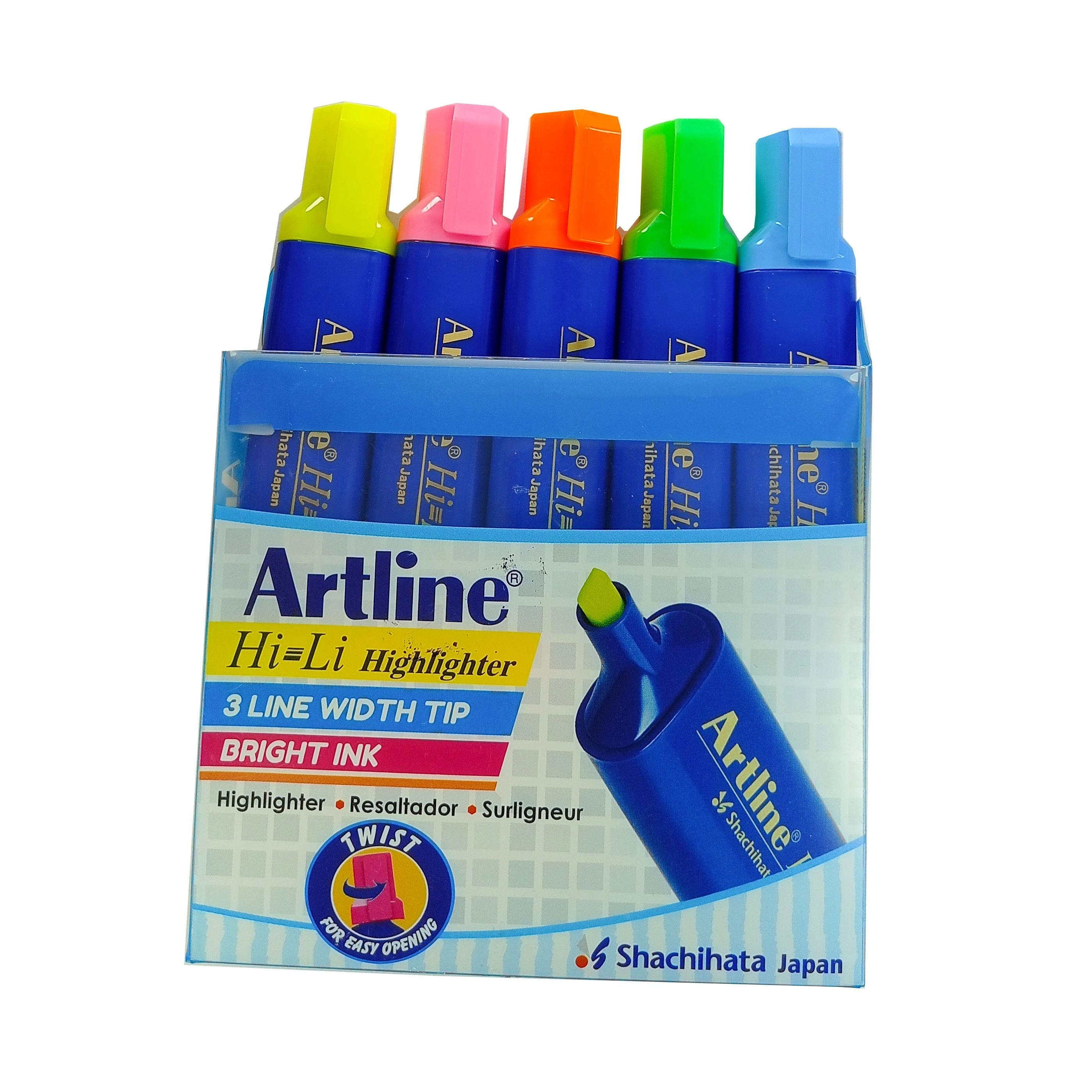 Artline multicolour Highliter (Pack Of 5pcs)