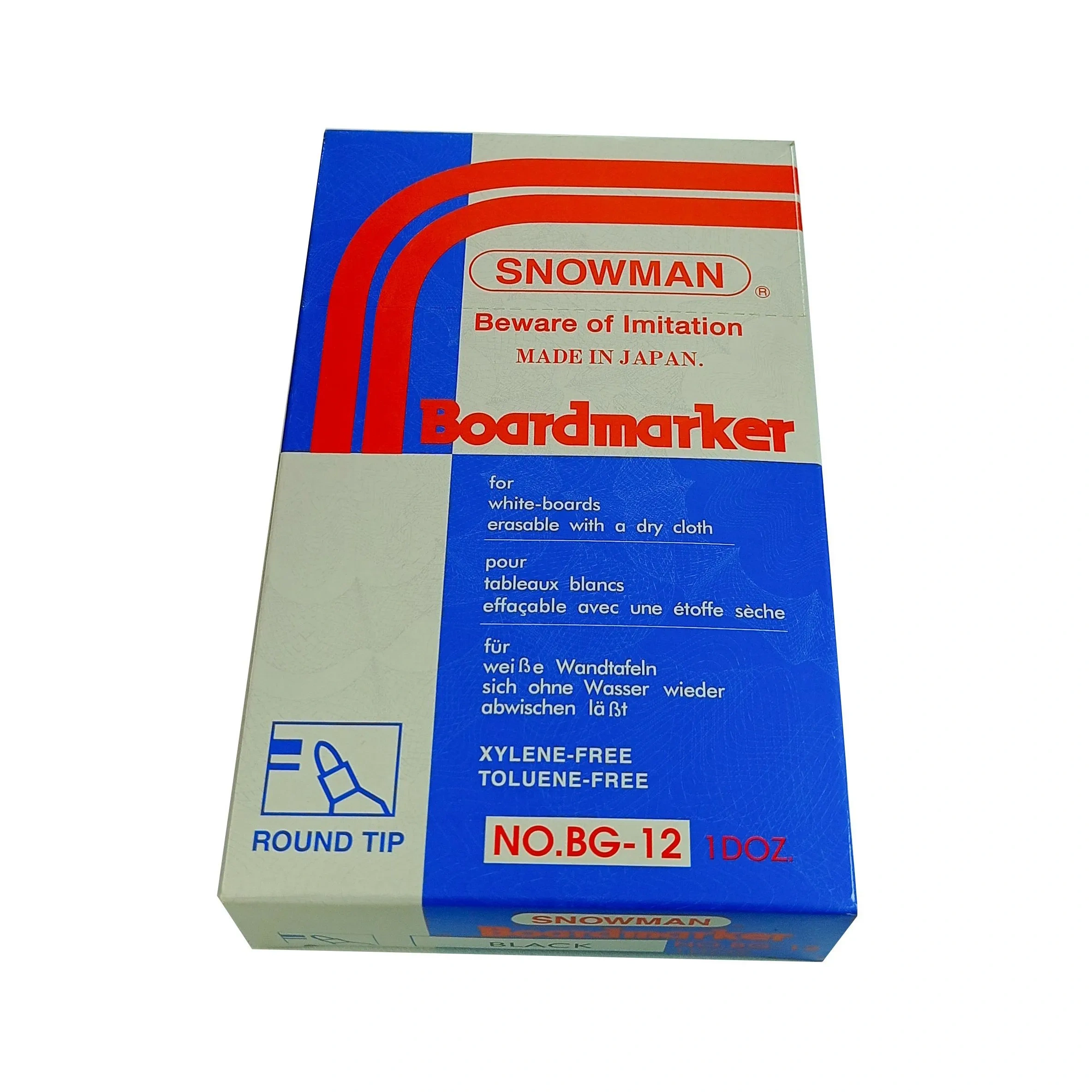 Snowman Permanent Marker Black (Pack Of 12 Pcs)